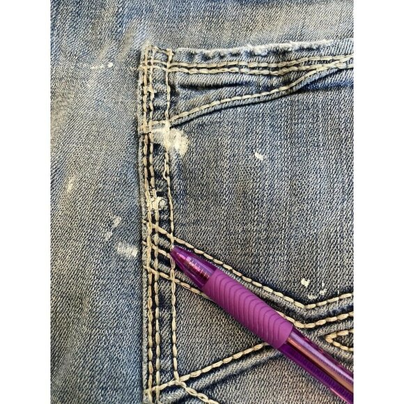 BKE Tyler Straight Leg Distress Men’s Jeans 36R With Paint Spots - Picture 7 of 11